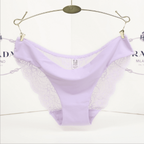 Lace ladies low waist briefs (Option: Lavender-L)