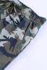 Green Classic Camo Print Slouchy Loungewear Shorts Set