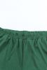 Green Ribbed Knit Shorts Lounge Set