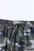 Green Classic Camo Print Slouchy Loungewear Shorts Set