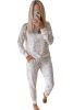 Gray Leopard Splatter Two-piece Lounge Set