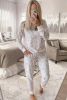 Gray Leopard Splatter Two-piece Lounge Set